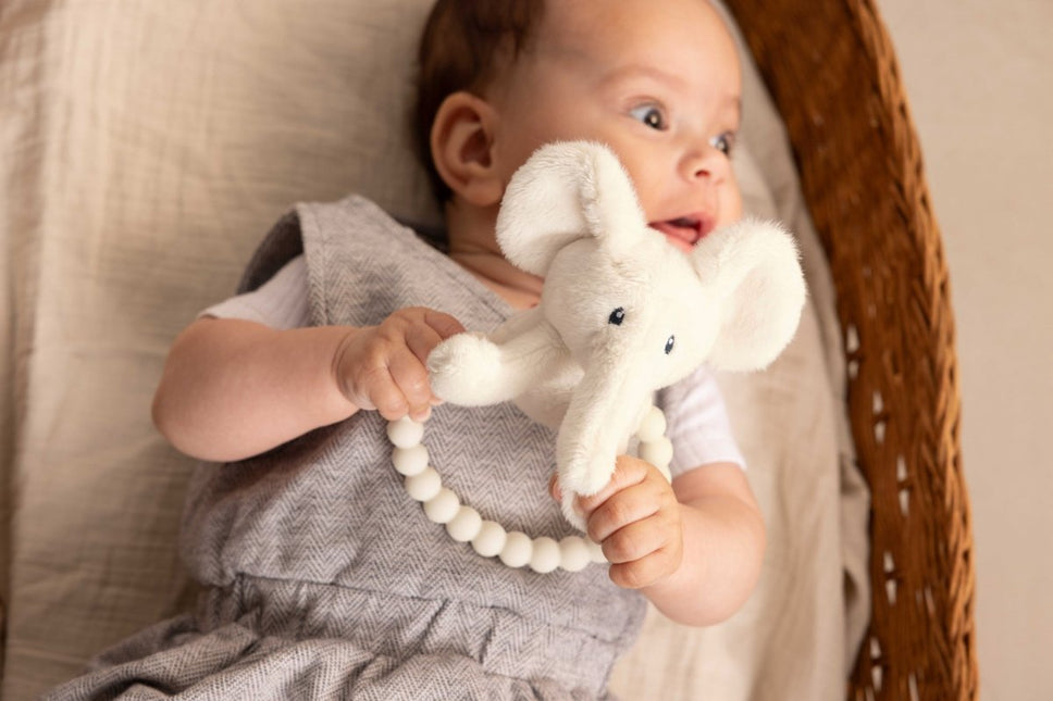 Recycled Elephant Teething ring with rattle - Babywinkel - 8711811117772