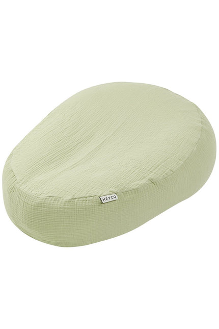 Relaxhoes voor voedingskussen pre - washed hydrofiel Uni - soft olive - Babywinkel - 4054703907001