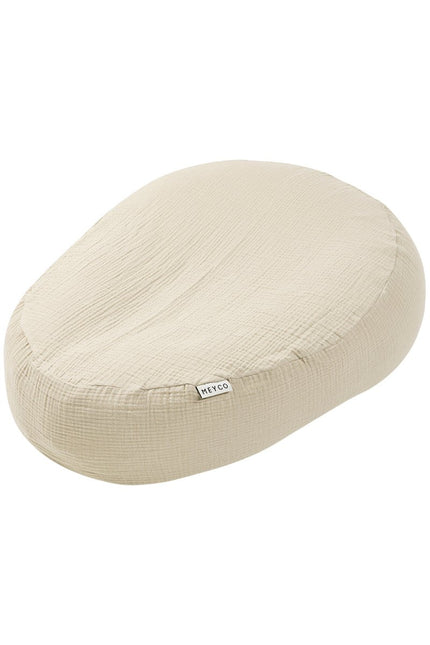 Relaxhoes voor voedingskussen pre - washed hydrofiel Uni - soft sand - Babywinkel - 4054703906202