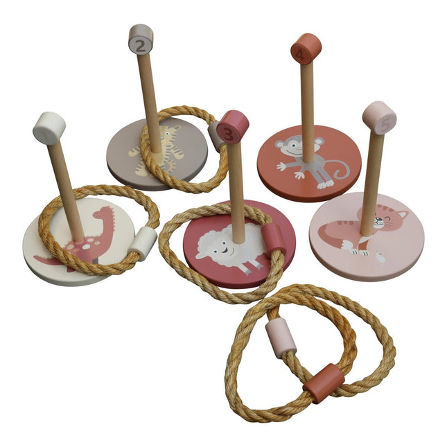 Ring toss taupe/pink - Babywinkel - 8714218729692