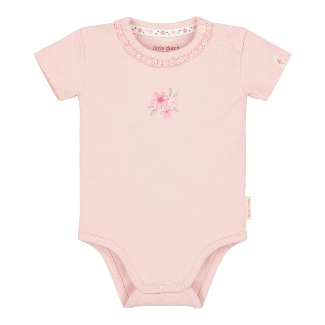 Romper korte mouw roze Blossom koop je bij Babywinkel