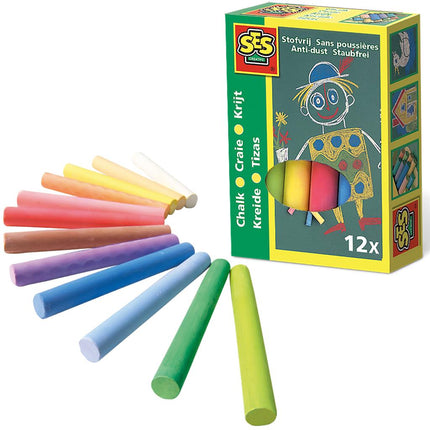 Ses 00201 Krijt 12 Kleuren - Babywinkel - 8710341002015