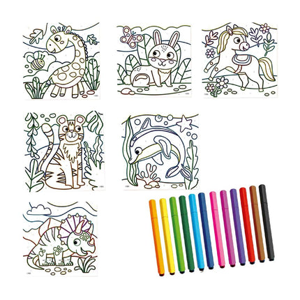 Ses 14690 Kleuren Op Nummer Driehoek Grip Stiften - Babywinkel - 8710341146900