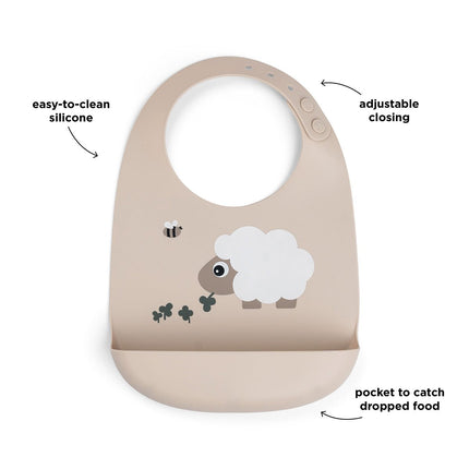 Silicone bib Sheepy - Babywinkel - 5712643055853