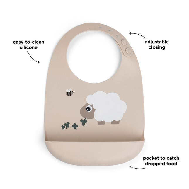 Silicone bib Sheepy - Babywinkel - 5712643055853