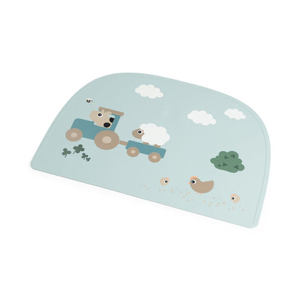 Siliconen placemat Tiny farm Blue koop je bij Babywinkel