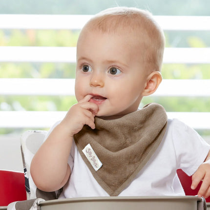 Silly Billyz Slabbetje Bandana Taupe koop je bij Babywinkel