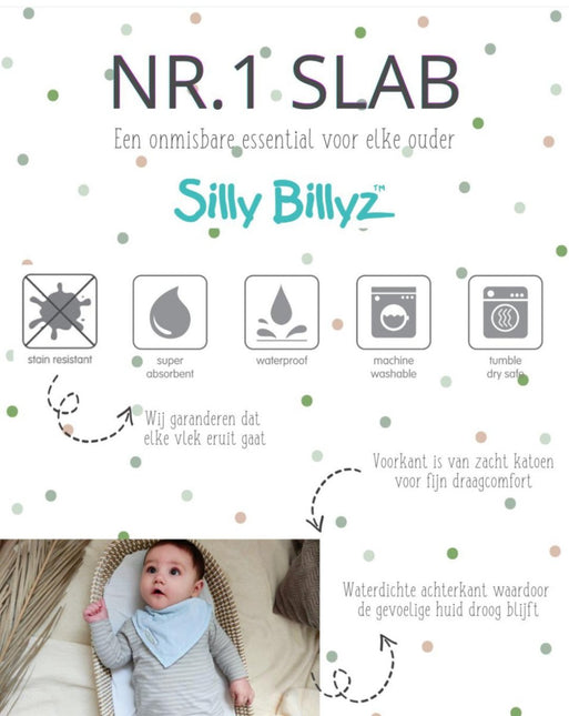 Silly Billyz Slabbetje Large Sage koop je bij Babywinkel