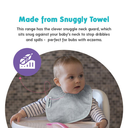 Silly Billyz Towel Large Bibs dusty blue - Babywinkel - 9315455066473