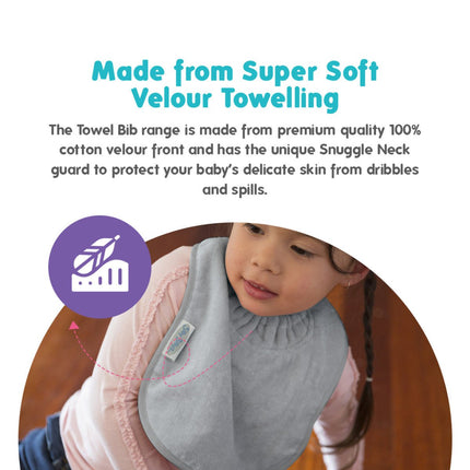 Silly Billyz Towel Large Bibs dusty blue - Babywinkel - 9315455066473
