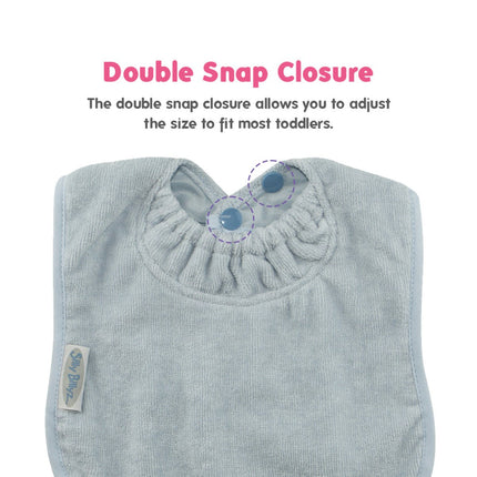 Silly Billyz Towel Large Bibs dusty blue - Babywinkel - 9315455066473