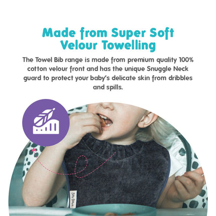 Silly Billyz Towel Large Bibs dusty blue - Babywinkel - 9315455066473