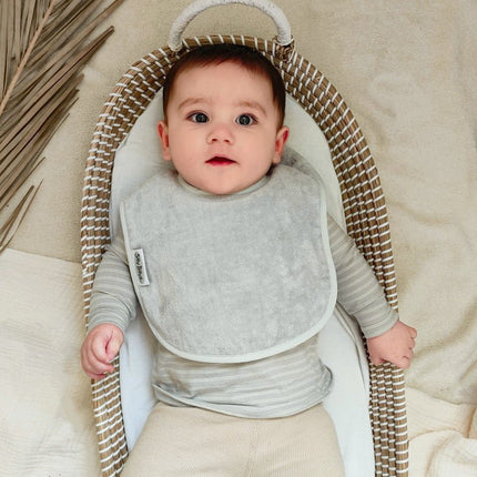 Silly Billyz Towel Large Bibs dusty blue - Babywinkel - 9315455066473