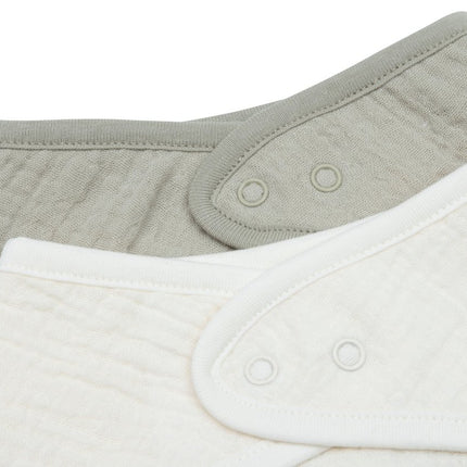 Slab Bandana Hydrofiel - Olive Green/Oatmeal - 2 Stuks - Babywinkel - 8717329393455