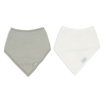 Slab Bandana Hydrofiel - Olive Green/Oatmeal - 2 Stuks - Babywinkel - 8717329393455