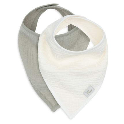 Slab Bandana Hydrofiel - Olive Green/Oatmeal - 2 Stuks - Babywinkel - 8717329393455