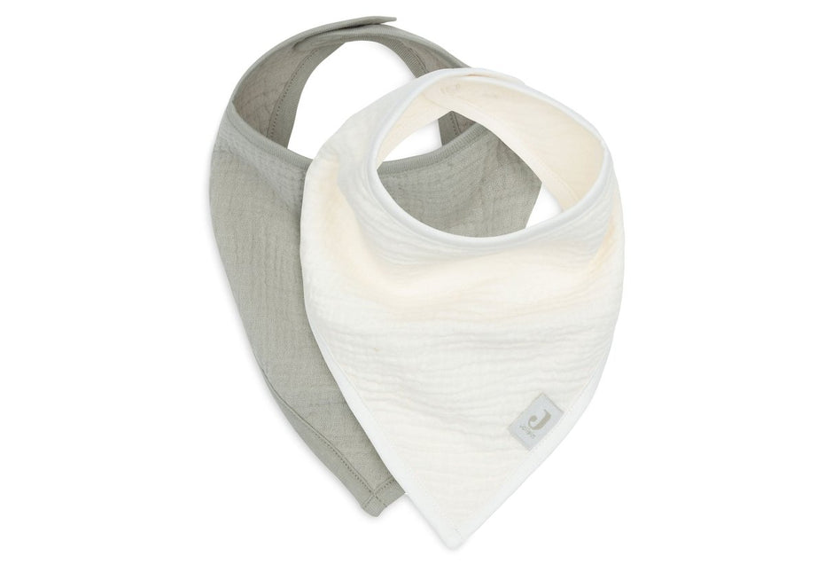 Slab Bandana Hydrofiel - Olive Green/Oatmeal - 2 Stuks - Babywinkel - 8717329393455