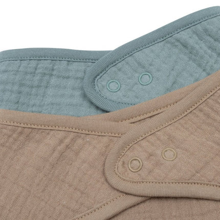 Slab Bandana Hydrofiel - Sea Green/Biscuit - 2 Stuks - Babywinkel - 8717329393073