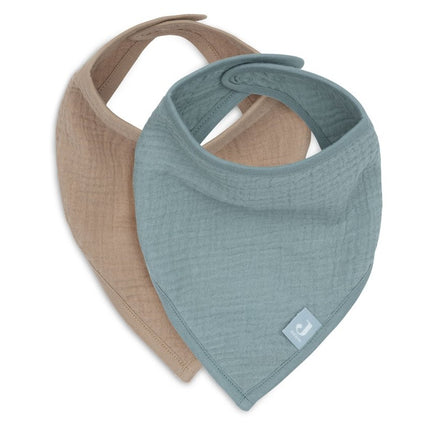 Slab Bandana Hydrofiel - Sea Green/Biscuit - 2 Stuks - Babywinkel - 8717329393073