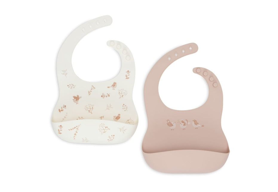 Jollein Slabbetje Lovely Birds - 2 Stuks koop je bij Babywinkel