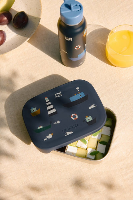 Stainless Steel Lunchbox Sailing / Classic Navy koop je bij Babywinkel