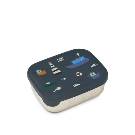 Stainless Steel Lunchbox Sailing / Classic Navy koop je bij Babywinkel