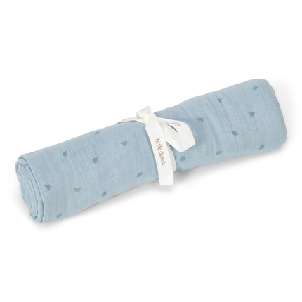 Hydrofiele doek 120x120 - Pure Denim Blue