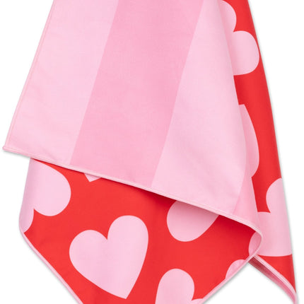 Swim Essentials Hearts Red Beach Towel - Babywinkel - 8721197417342