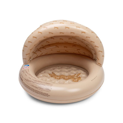 Swim Essentials Kids Pool – Beige Leopard met overkapping koop je bij Babywinkel