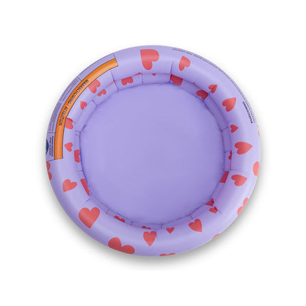 Swim Essentials Schattige Paarse Hartjes Babyzwembad – Veilig en Speels voor Kleintje koop je bij Babywinkel