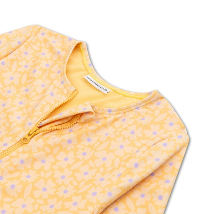 Swim Essentials Uv Zwempak Florish Yellow Rashguard Ruffle - Babywinkel - 8721197411920