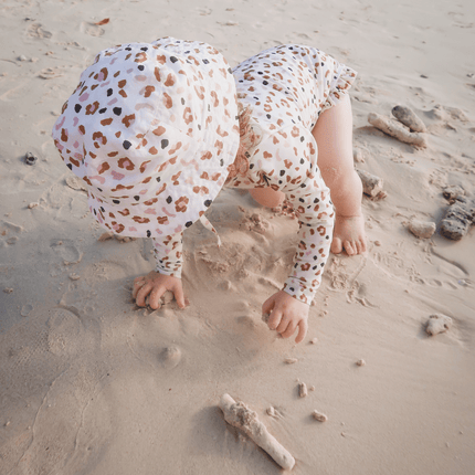 Swim Essentials Zonnehoedje Baby Panterprint Kahki - Swim Essentials - Babywinkel - 7432233966960