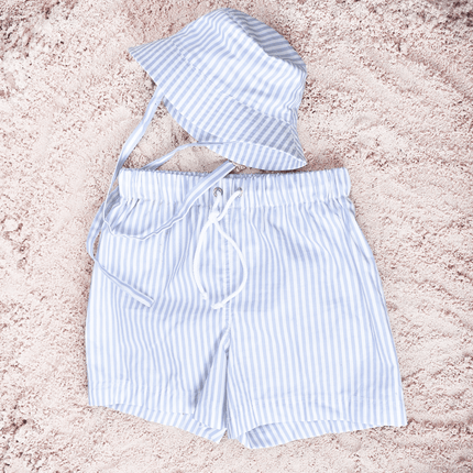 Swim Essentials Zonnehoedje Baby Strepen Lichtblauw - Swim Essentials - Babywinkel - 7432233967929