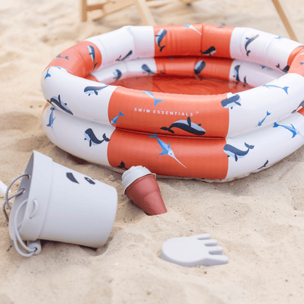 Swim Essentials Zwembad Kind Walvis Rood Wit 60Cm - Swim Essentials - Babywinkel - 7432233934990