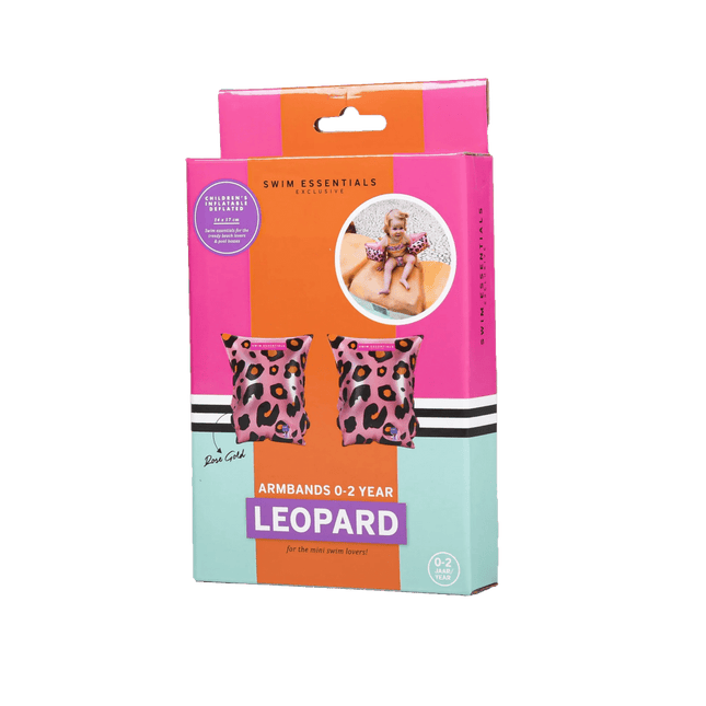 Swim Essentials Zwembandjes Panterprint 0 - 2 Jaar Roze koop je bij Babywinkel