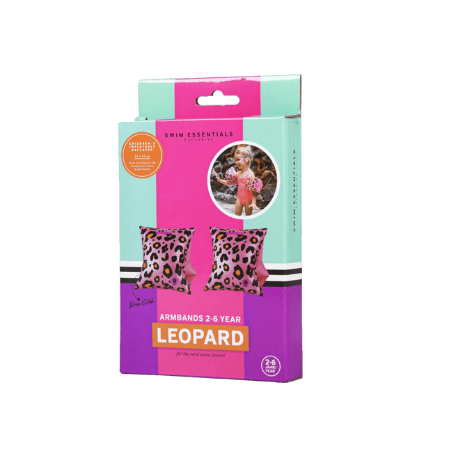 Swim Essentials Zwembandjes Panterprint 2 - 6 Jaar Roze koop je bij Babywinkel