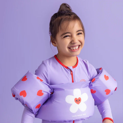 Swim Essentials Zwemvest Puddle Jumper Flower Hearts 2 - 6 Jaar koop je bij Babywinkel