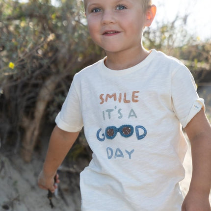 T-shirt korte mouw Creme koop je bij Babywinkel