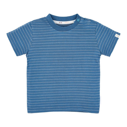 T-shirt korte mouw Indigo stripe koop je bij Babywinkel