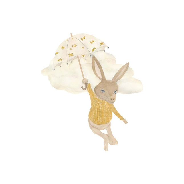 That's Mine Muursticker Emma The Umbrella Flyer Brown koop je bij Babywinkel