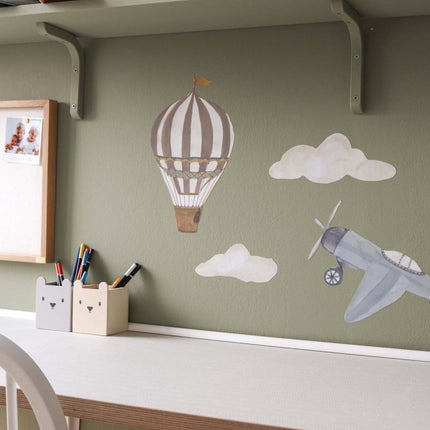 That's Mine Muursticker Retro Airplane Blue koop je bij Babywinkel