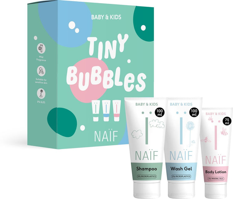 Naif Verzorgingsset Tiny Bubbles Essentials koop je bij Babywinkel