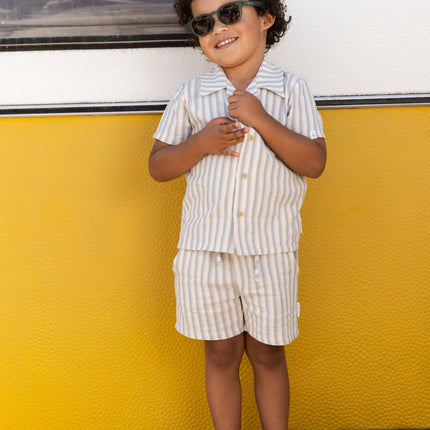 Blouse korte mouw Multi Stripe