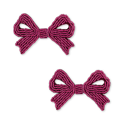 Konges Slojd 2 Pack Pearly Bow Hair Clips Sangria