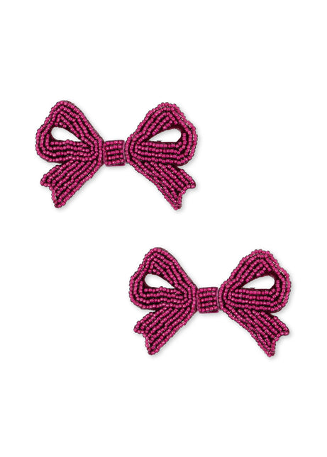 Konges Slojd 2 Pack Pearly Bow Hair Clips Sangria