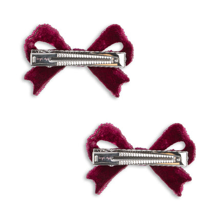 Konges Slojd 2 Pack Pearly Bow Hair Clips Sangria