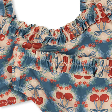 Konges Slojd Bikini Kind Maya Grs Cherry Bow Blue