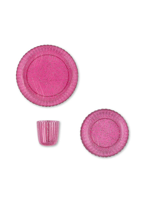 Konges Slojd Serviesset Glitter Sprakling Sangria 3St