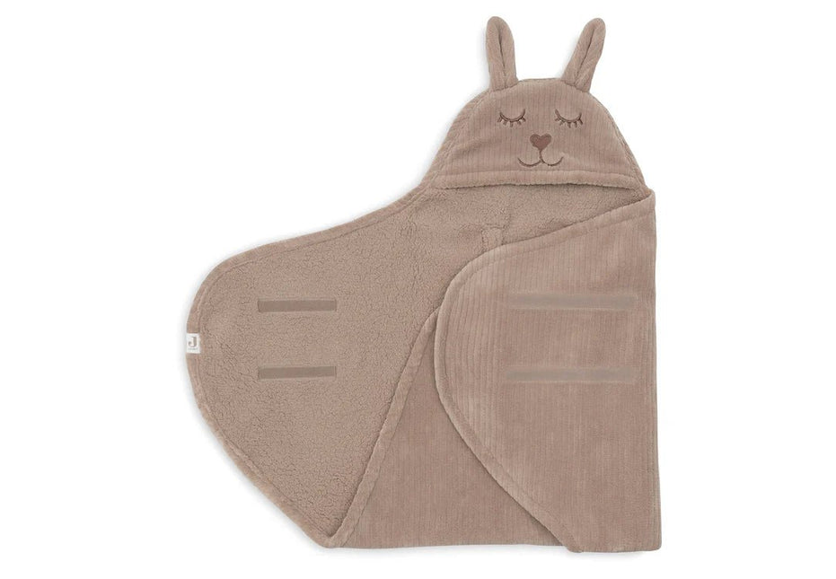 Wikkeldeken Bunny Cloudy Rib - Milky Coffee - Babywinkel - 8717329401570