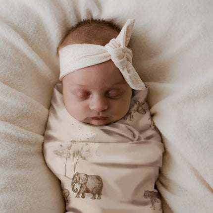 Yumi Baby Inbakerdoek Vintage Jungle Taupe - Yumi Baby - Babywinkel - 8720986050265